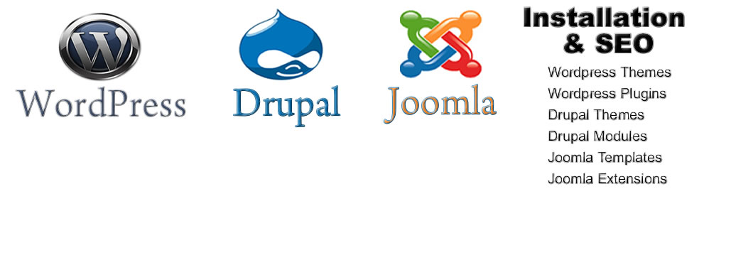 Wordpress, Drupal and Joomla SEO and Installation